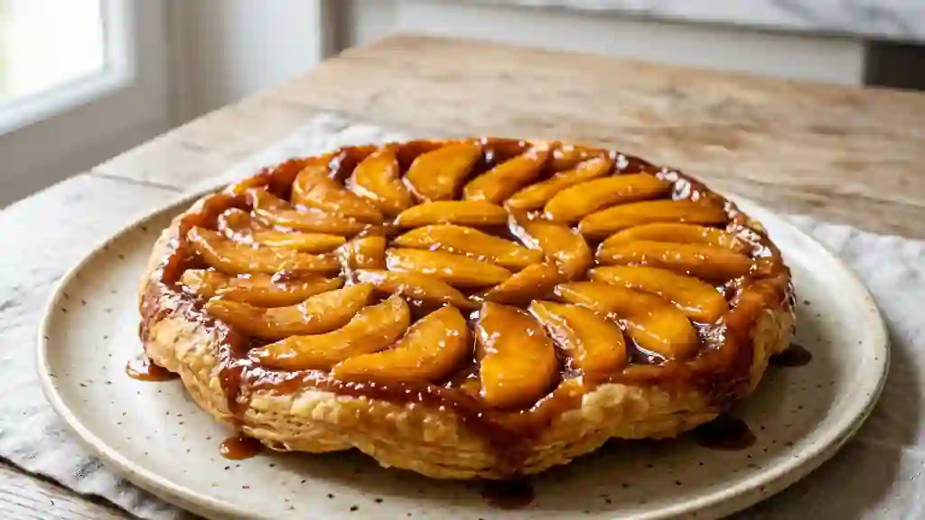 Tatin de mangue caramélisée et fondante - Photo de présentation