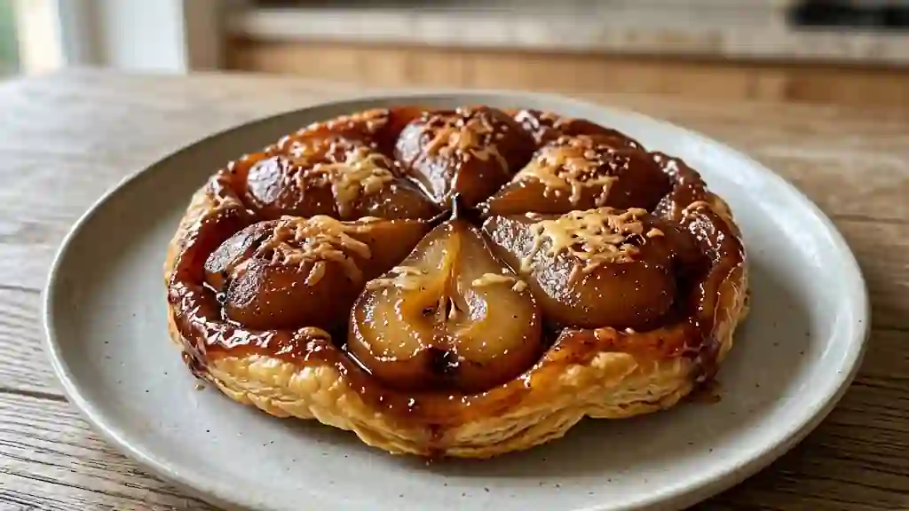 Tatin de poires confites au parmesan - Photo de présentation