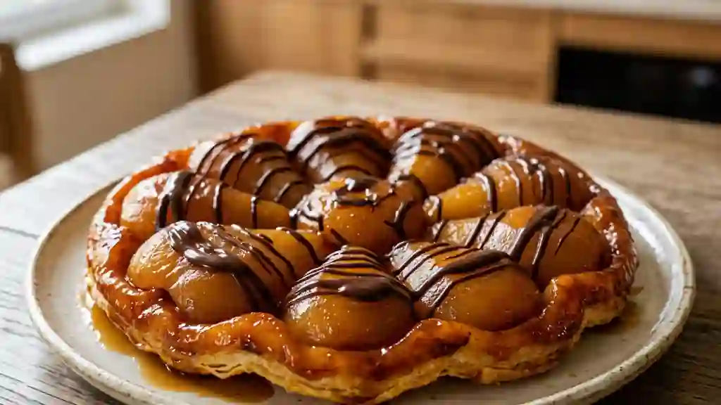 Tatin fondante Poire et Chocolat - Photo de présentation