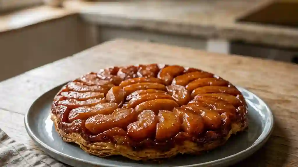 Tatin aux pommes fondantes et caramel ambré - Photo de présentation