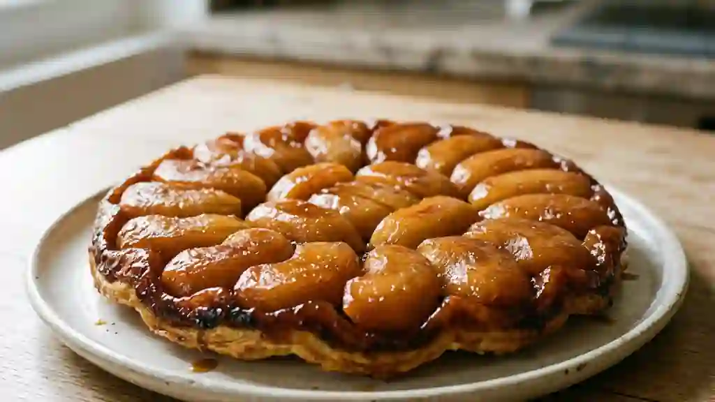 Tarte Tatin fondante au caramel ambré - Photo de présentation