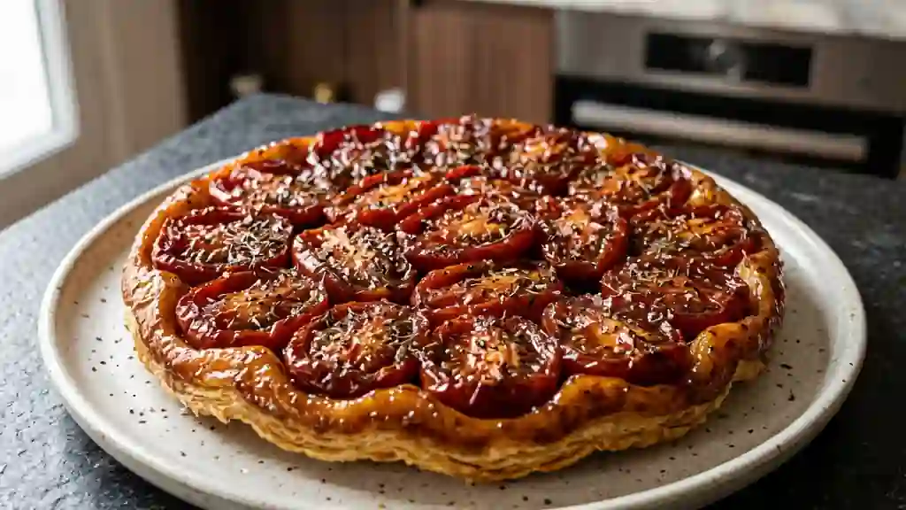 Tatin de tomates fondantes aux herbes - Photo de présentation