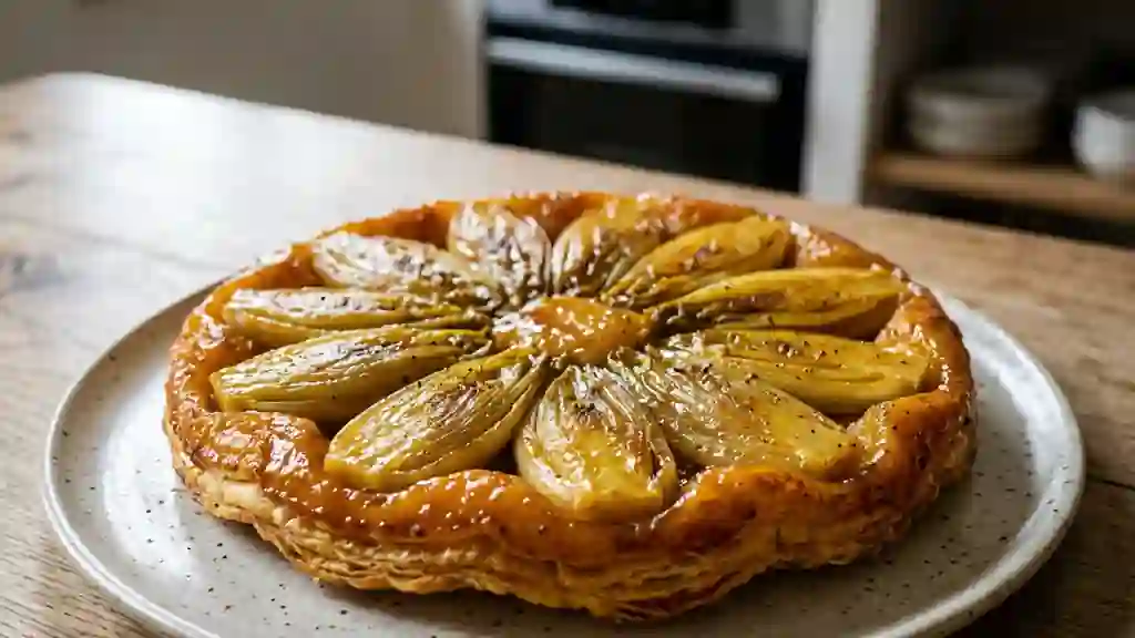 Tatin d'endives fondantes au curry - Photo de présentation