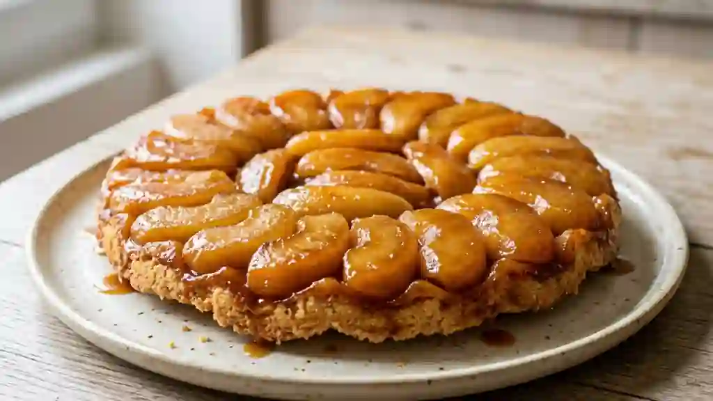 Tatin fondante à la pâte sablée craquante - Photo de présentation