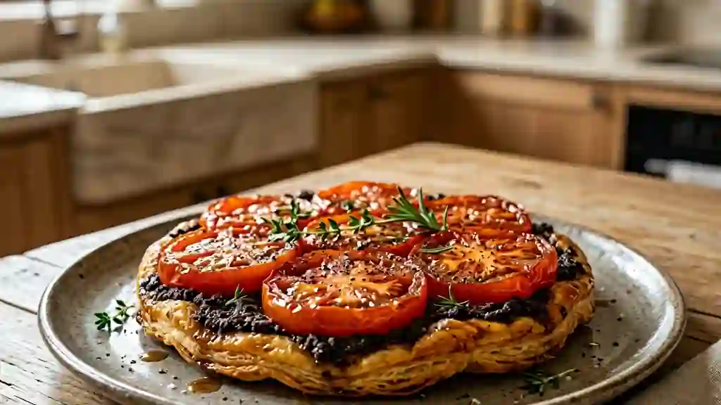 Tatin de Tomates Confites et Tapenade Noire - Photo de présentation