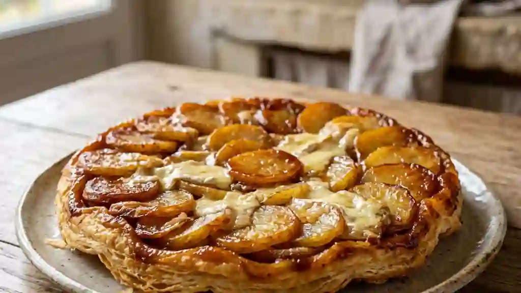 Tatin de pommes de terre au brie fondant - Photo de présentation