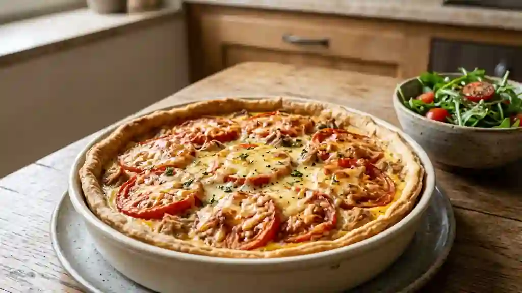 Tarte thon tomate à la moutarde fondante - Photo de présentation