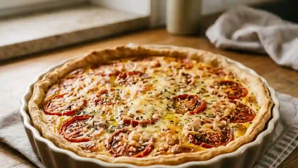 Tarte Tomate Fondante et Fromage Gratiné - Photo de présentation