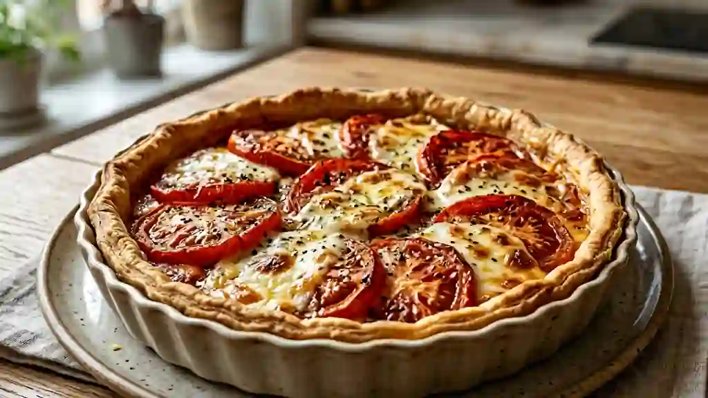 Tarte Tomate Mozzarella Croustillante - Photo de présentation