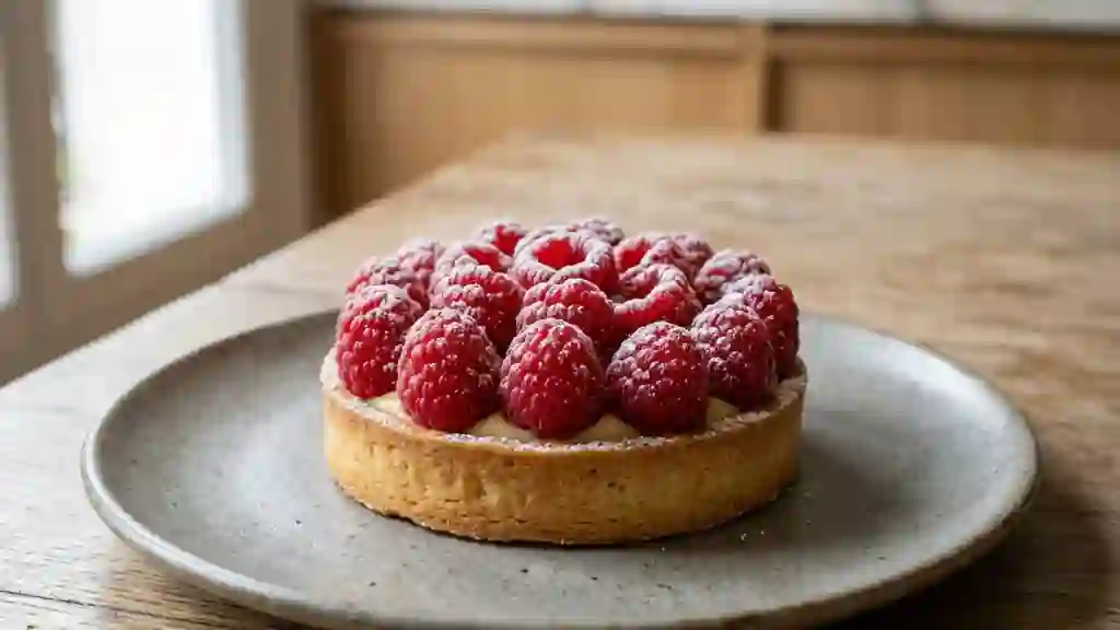 Tartelette framboise et crème fondante - Photo de présentation