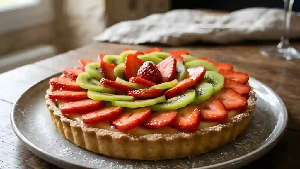 Tartelette Fraise Kiwi Fondante et Sablée - Photo de présentation