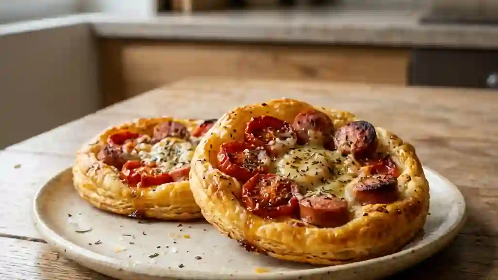 Tartelettes croustillantes tomates et knacks - Photo de présentation
