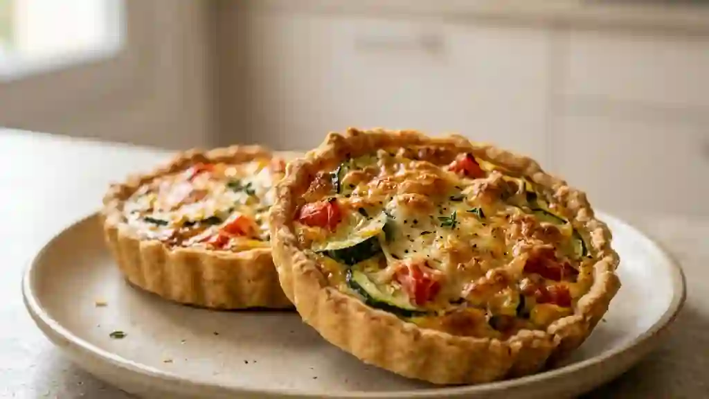 Tartelettes fondantes courgette et tomate - Photo de présentation