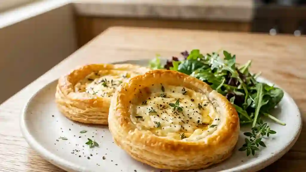 Tartelettes feuilletées chèvre frais et miel - Photo de présentation