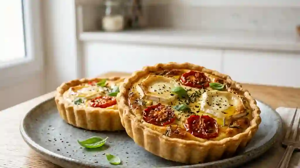 Tartelettes fondantes au chèvre et miel - Photo de présentation