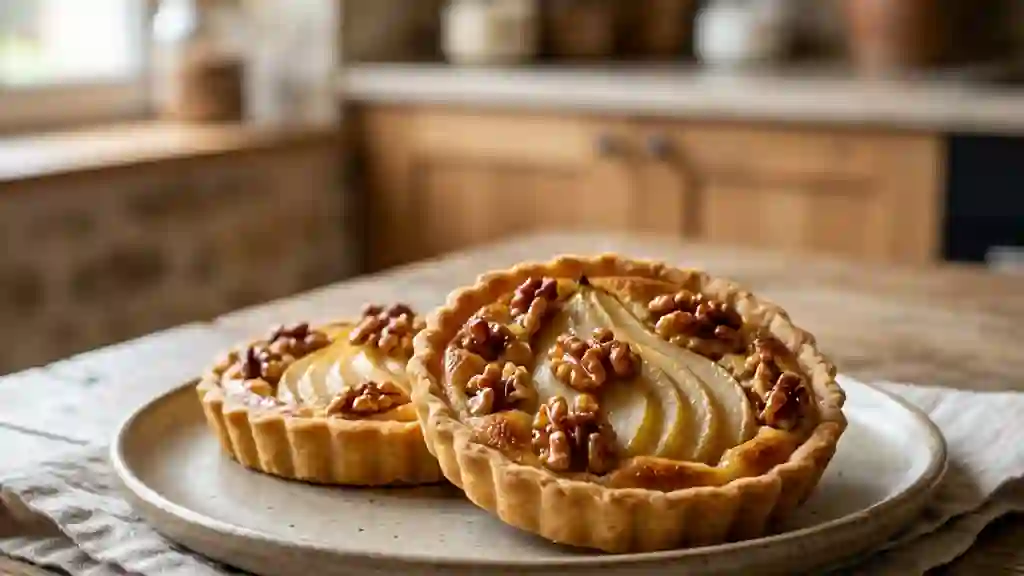 Tartelettes poires fondantes et noix croquantes - Photo de présentation