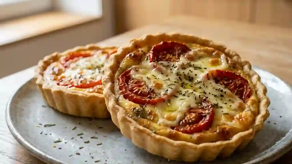 Tartelettes fondantes Saint-Nectaire et tomates - Photo de présentation