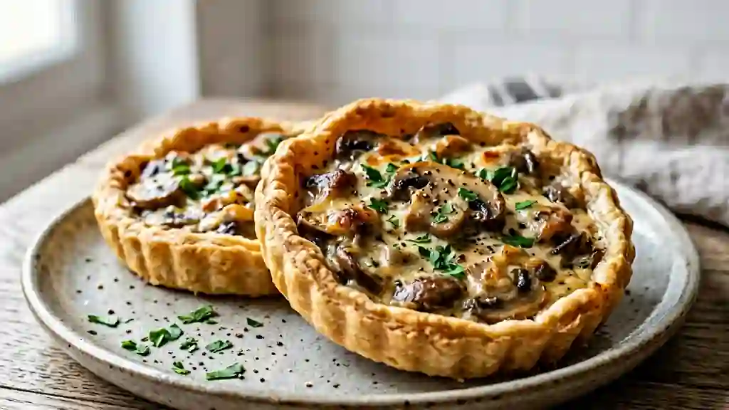 Tartelettes aux champignons fondantes - Photo de présentation