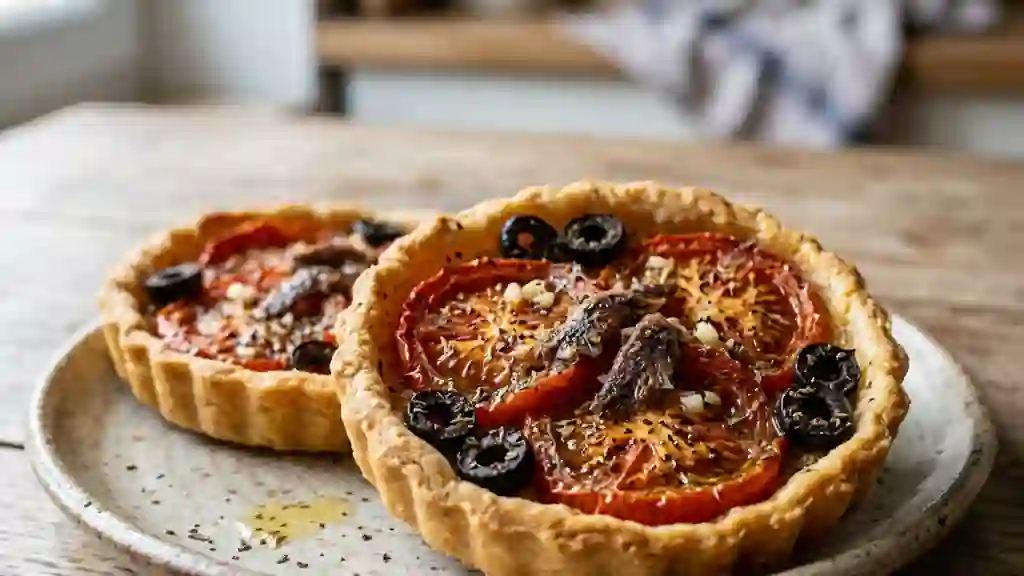 Tartelettes Croustillantes Tomate et Anchois - Photo de présentation