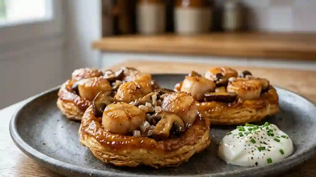 Tatins Croustillantes Saint-Jacques et Cèpes - Photo de présentation
