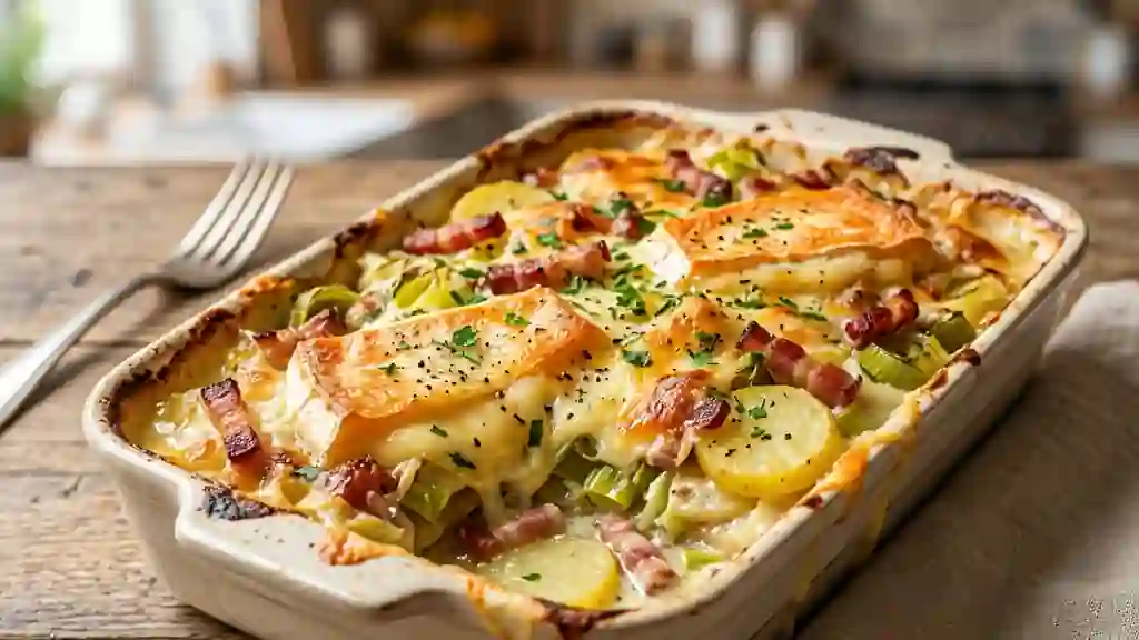Tartiflette fondante aux poireaux - Photo de présentation