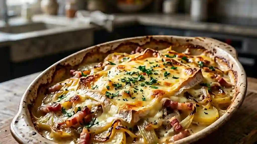 Tartiflette d'endives crémeuse au Reblochon - Photo de présentation