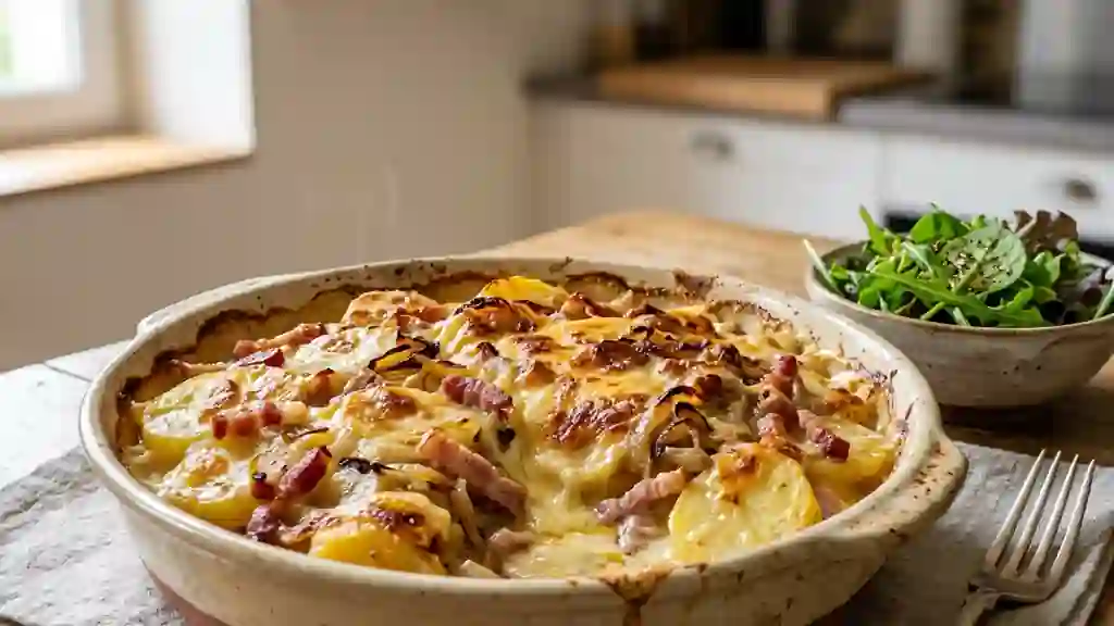 Tartiflette crémeuse au reblochon ou cancoillotte - Photo de présentation