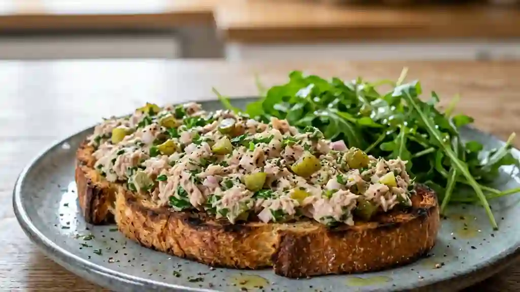 Tartine de thon rustique et croquante - Photo de présentation