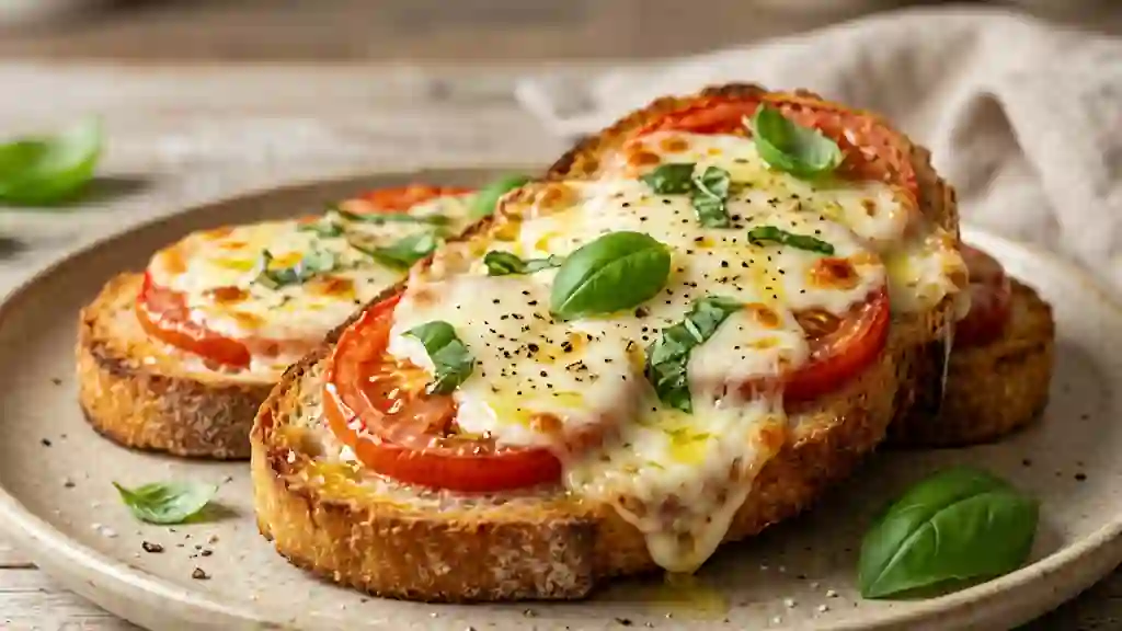 Tartine Croustillante Tomate Mozzarella - Photo de présentation