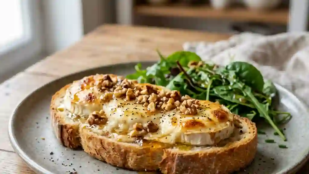 Tartine Chèvre Miel et Noix Gratinée - Photo de présentation