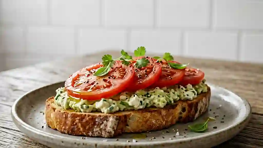 Tartine Avocat et Fromage Frais Croustillante - Photo de présentation