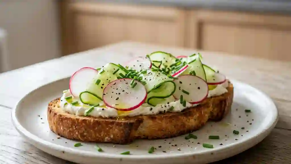 Tartine Croquante au Carré Frais et Radis - Photo de présentation
