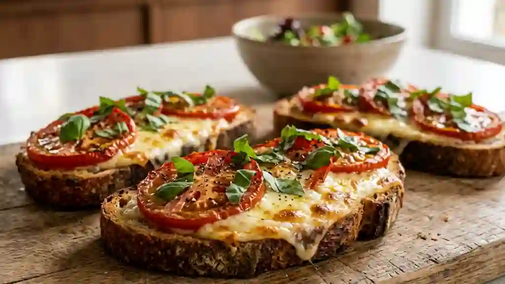 Tartines croustillantes au Tresana et basilic - Photo de présentation
