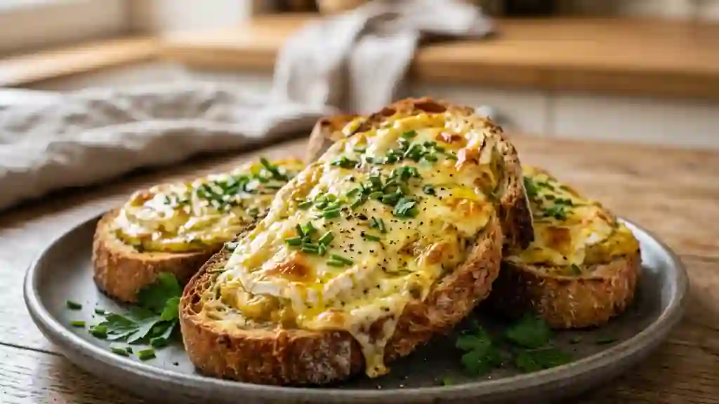 Tartines Chèvre Curry & Herbes Fraîches - Photo de présentation