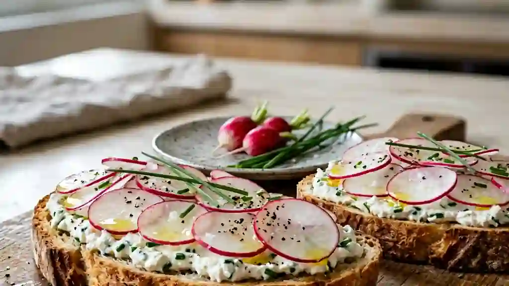 Tartines au Fromage Blanc et Radis - Photo de présentation