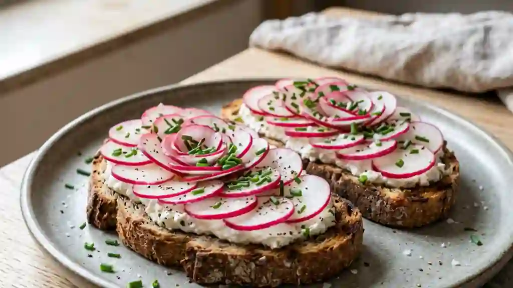 Tartines de Seigle, Radis Croquants et Fraîcheur - Photo de présentation