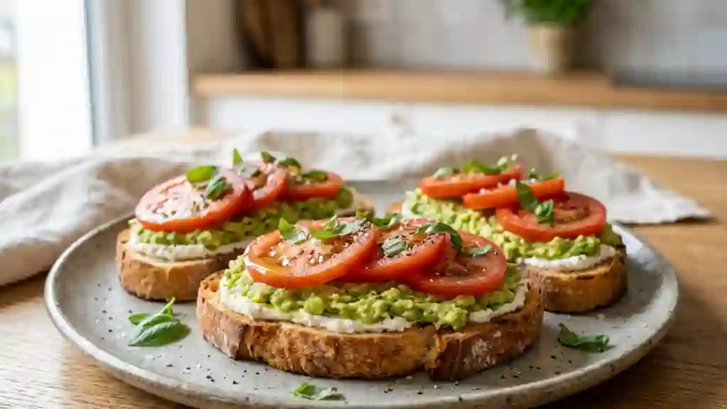 Tartines Avocat et Fromage Frais Croustillantes - Photo de présentation