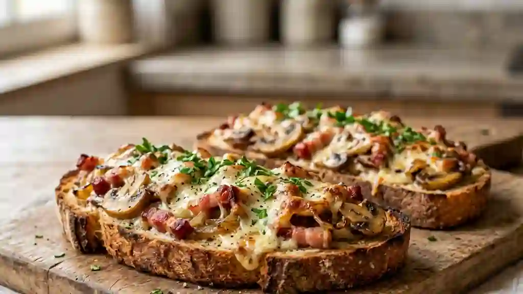Tartines Paysannes Crème et Lardons - Photo de présentation