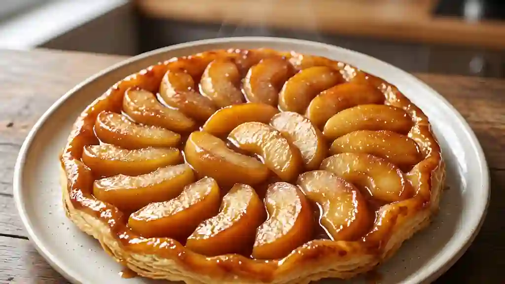 Tatin aux pommes fondantes et caramel ambré - Photo de présentation
