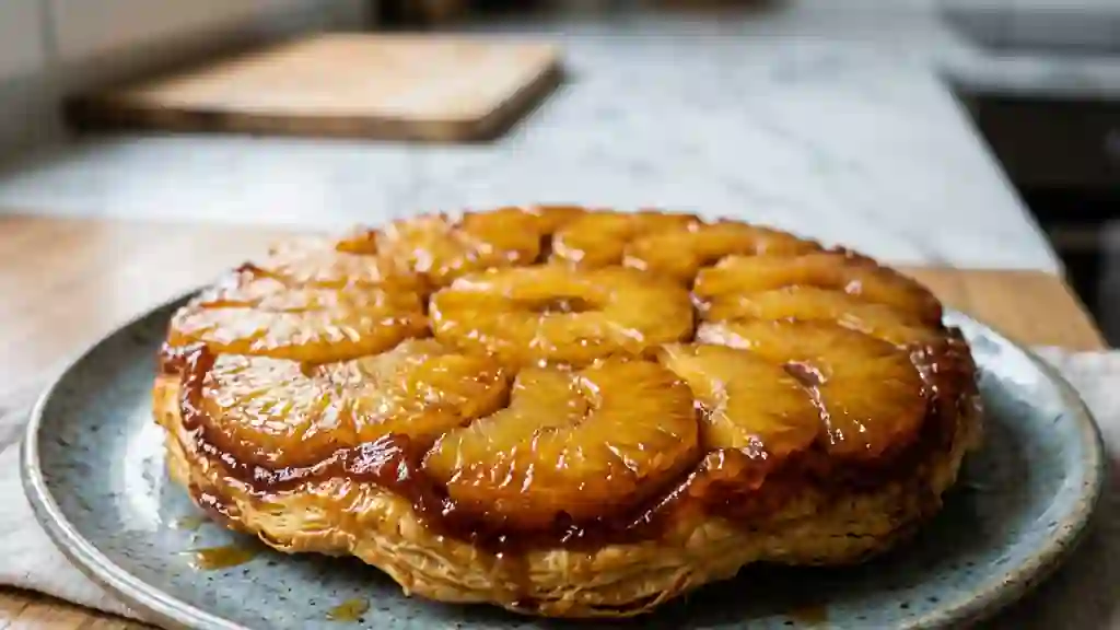 Tatin d'ananas fondante au beurre salé - Photo de présentation