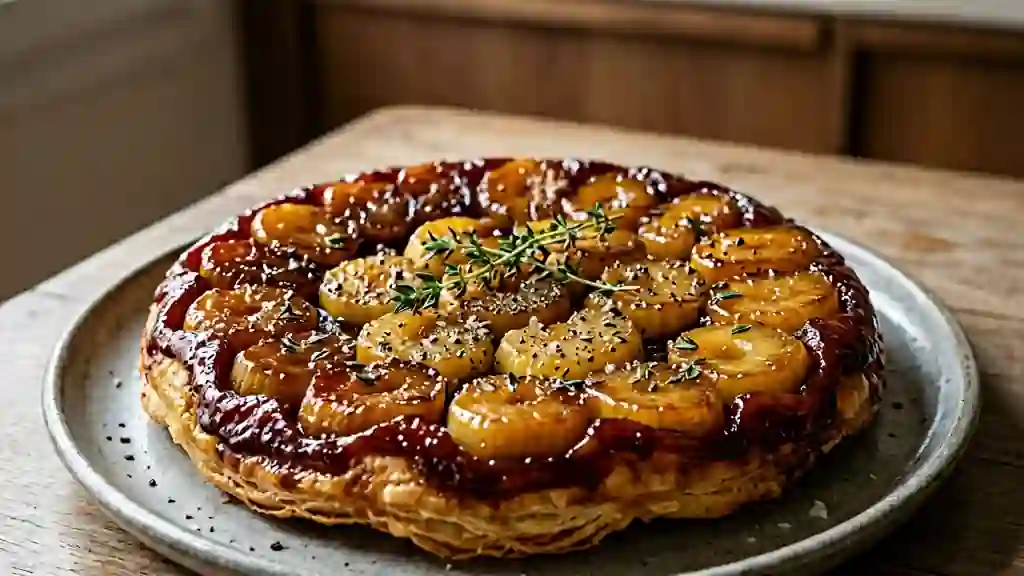 Tatin de céleri caramélisée au thym - Photo de présentation