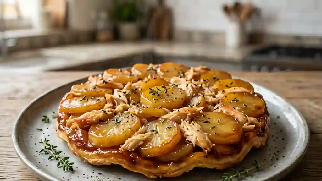 Tatin fondante au tourteau et pommes de terre - Photo de présentation