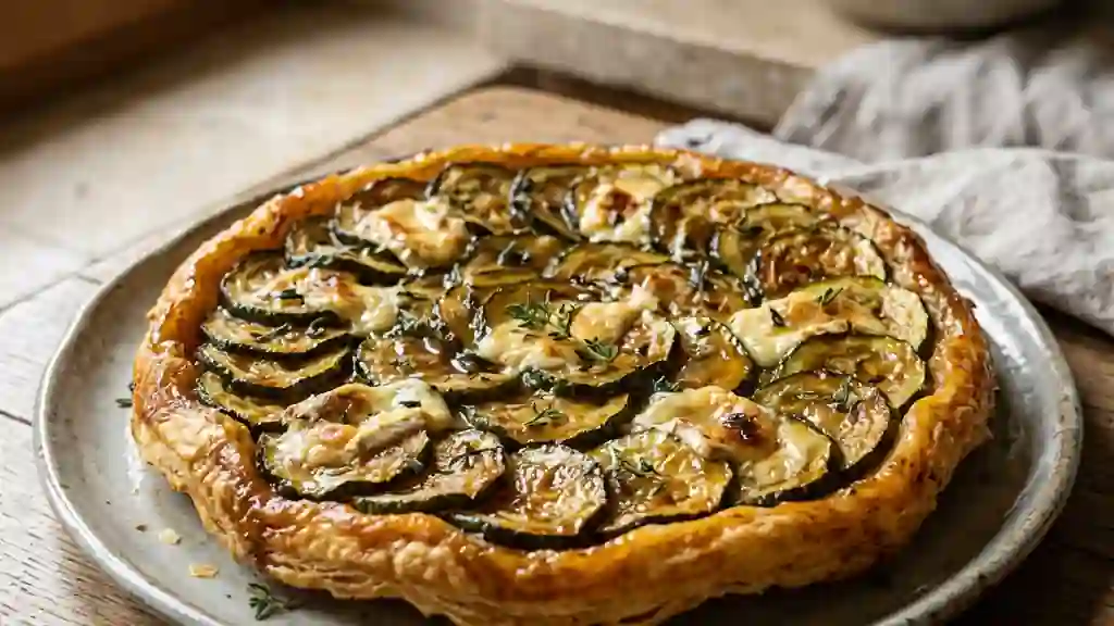 Tatin fondante courgette et chèvre - Photo de présentation