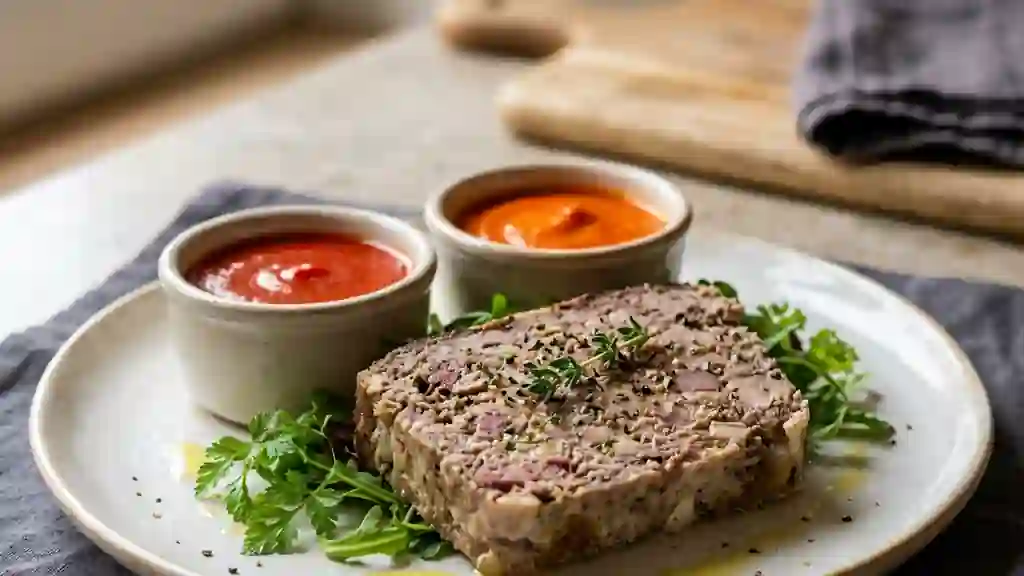 Terrine de canard fondante aux deux coulis - Photo de présentation