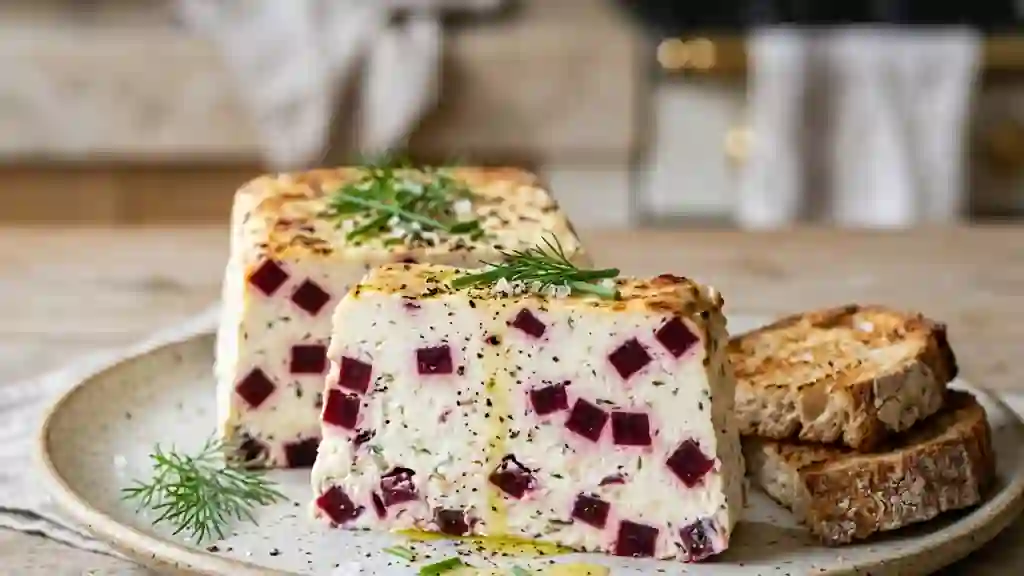 Terrine fondante au chèvre et betteraves - Photo de présentation