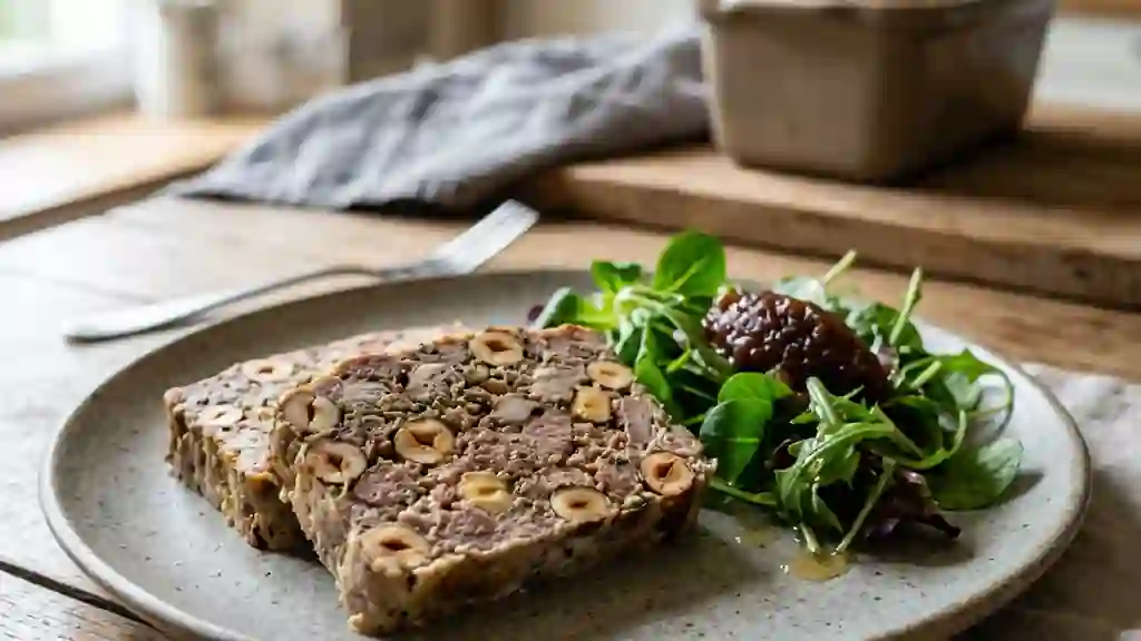 Terrine de faisan fondante aux noisettes - Photo de présentation