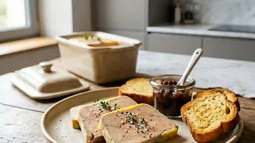 Terrine de foie gras d'oie soyeuse à l'Armagnac - Photo de présentation