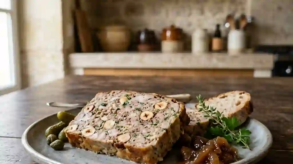 Terrine de lapin au croquant de noisettes - Photo de présentation