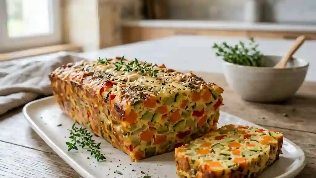 Terrine fondante aux légumes et parmesan - Photo de présentation