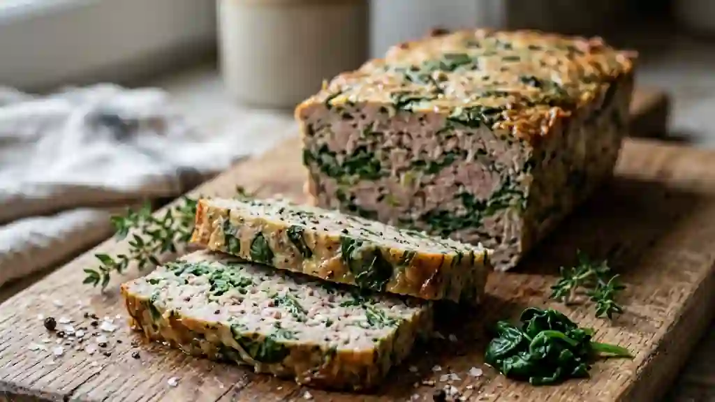 Terrine de porc fondante aux épinards - Photo de présentation